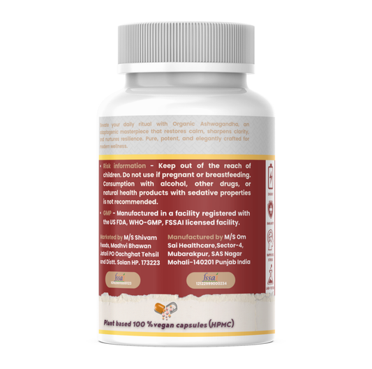 🌿 Organic Ashwagandha – Natural Stress Relief & Energy Support