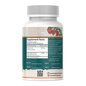 🔬 Organic Berberine Capsules– Blood Sugar & amp; Metabolic Support