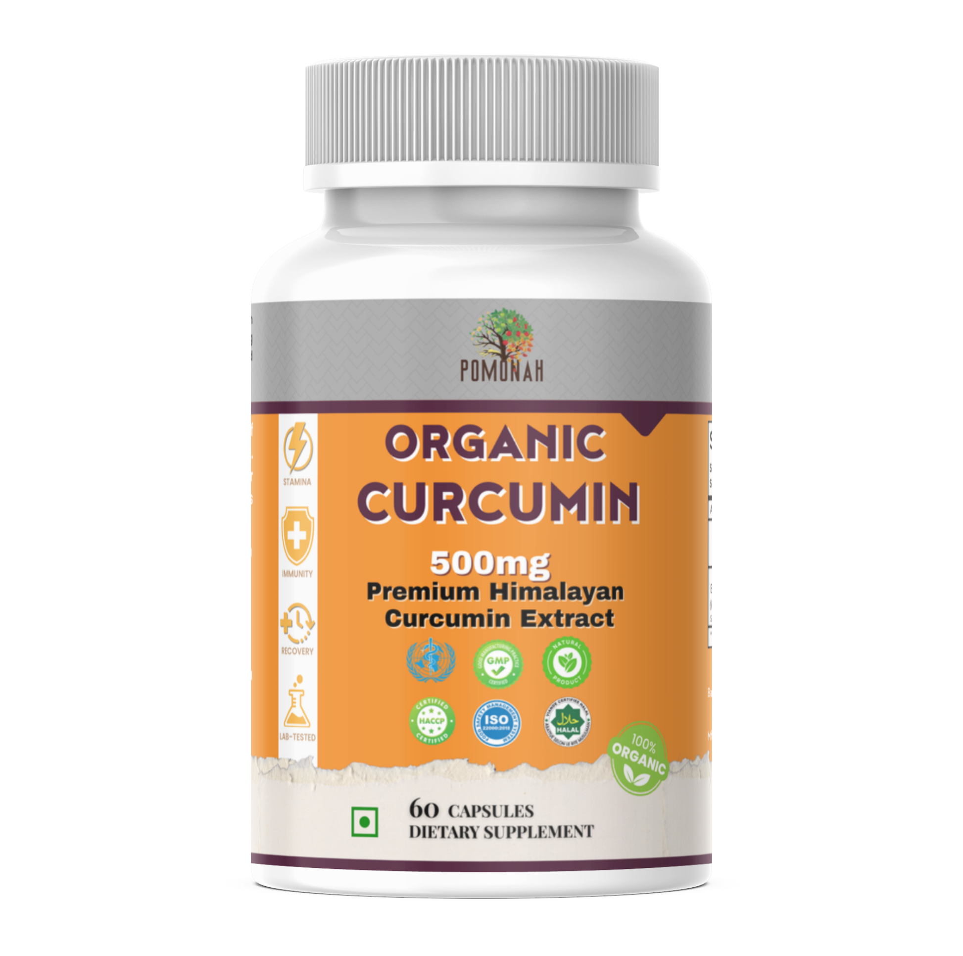 ✨ Organic Curcumin Capsules – Anti-Inflammatory & Antioxidant Support