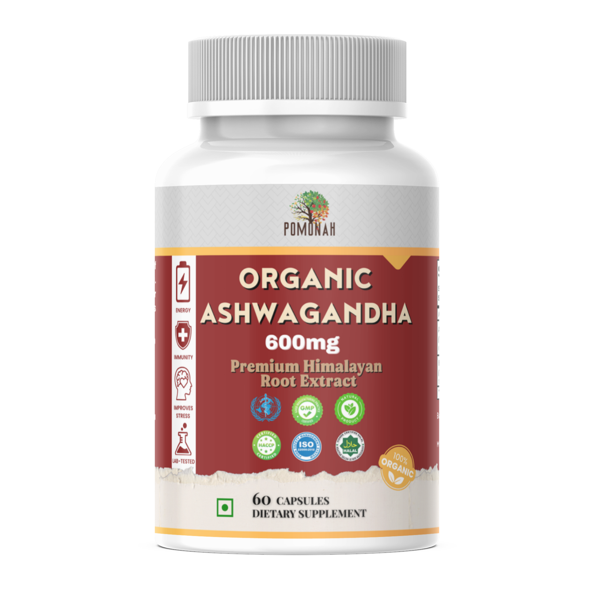 🌿 Organic Ashwagandha – Natural Stress Relief &amp; Energy Support