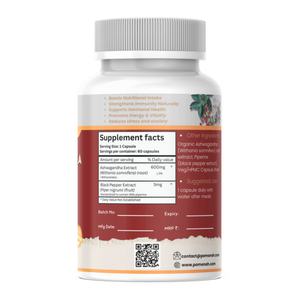 🌿 Organic Ashwagandha – Natural Stress Relief & Energy Support